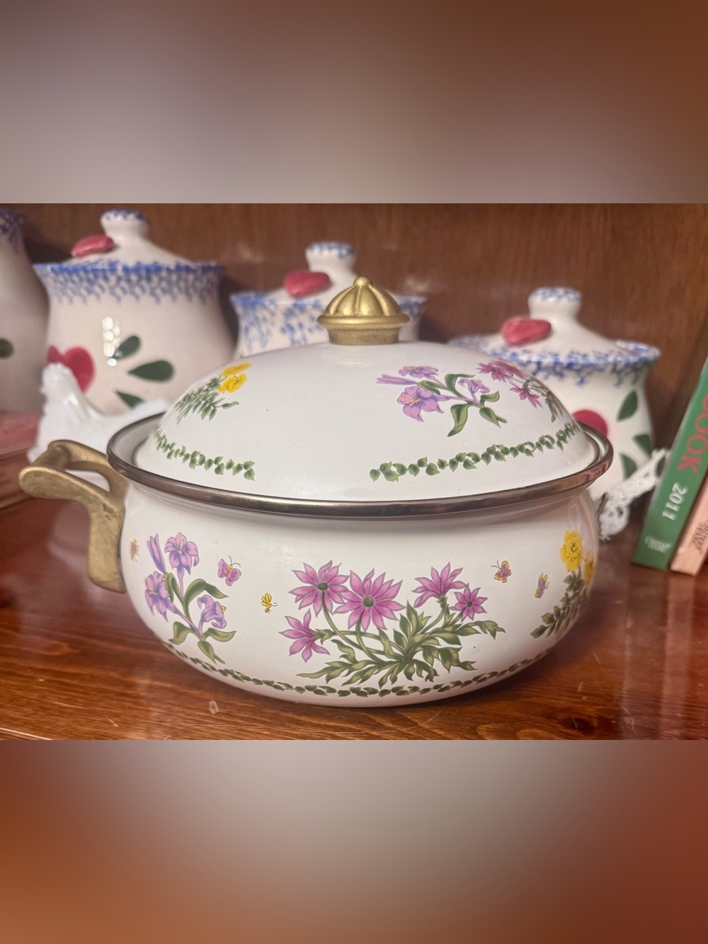 Vintage Enamelware casserole dish